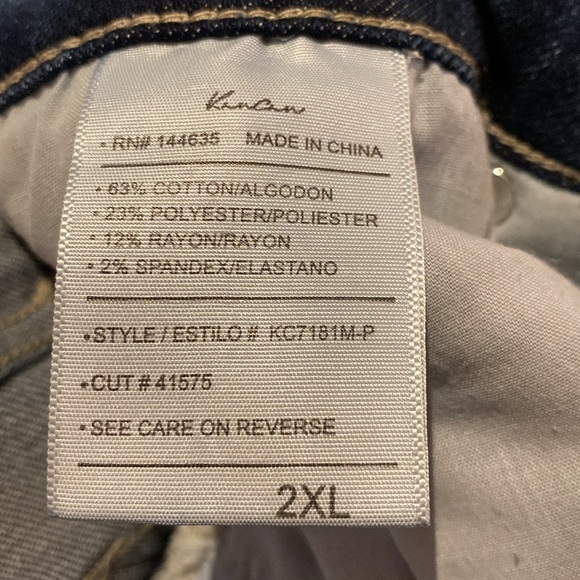 Kancan Sunny Denim Cuffed Roll Hem High Rise Jean Shorts Sz 2XL - Picture 7 of 7